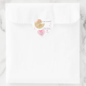 Teddy Bear Love Baby Girl Shower Hart Sticker (Tas)