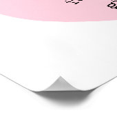 Teddy Bear Love Baby Girl Shower Poster (Hoek)