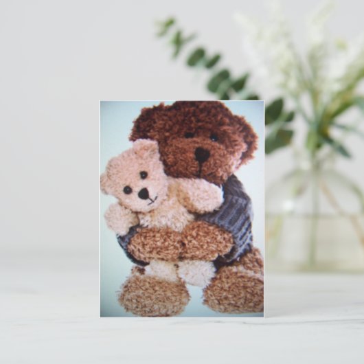 teddy bear love briefkaart (Staand voorkant)