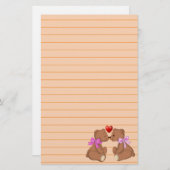 Teddy Bear Love Briefpapier (Voorkant / Achterkant)
