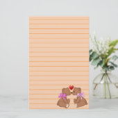 Teddy Bear Love Briefpapier (Staand voorkant)