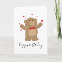 Teddy Bear Love Cute Personalized Birthday Baby