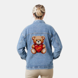 Teddy Bear "Love" Dames Spijkerjas Denim Jacket