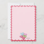 Teddy Bear Love Invitations Kaart (Achterkant)