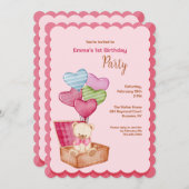 Teddy Bear Love Invitations Kaart (Voorkant / Achterkant)