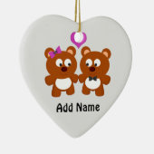 Teddy Bear Love Keramisch Ornament (Rechts)