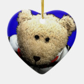 Teddy Bear Love Kerstversiering Keramisch Ornament (Voorkant)