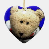 Teddy Bear Love Kerstversiering Keramisch Ornament (Achterkant)