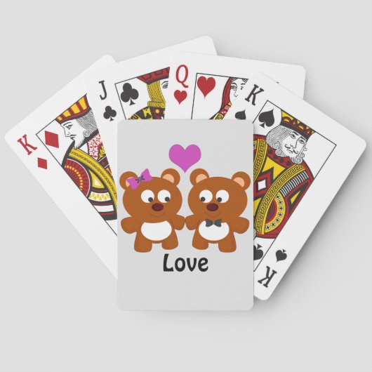 Teddy Bear Love Pokerkaarten (Achterkant)