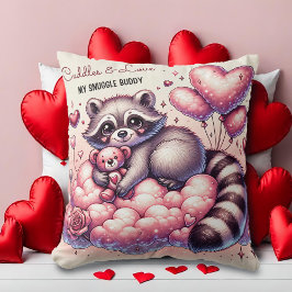 Teddy Bear Love Raccoon Valentijns Kussen