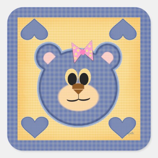 Teddy Bear Love Sticker (Voorkant)