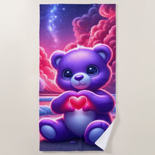 Teddy Bear Love Strandlaken (Voorkant)
