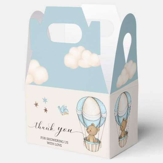 Teddy Bear Lucht Hete Ballons Baby shower Bedankdoosjes (Geopend)