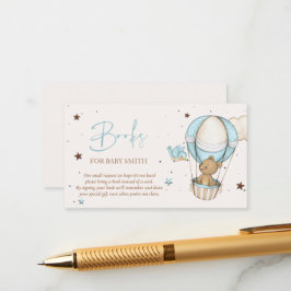 Teddy Bear Luchtballon Baby shower Boekaanvraag Informatiekaartje