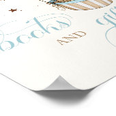 Teddy Bear Luchtballon Baby shower boeken & cadeau Poster (Hoek)