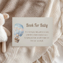 Teddy Bear Luchtballon Baby Shower Boekverzoek