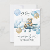 Teddy Bear Luchtballon Dank u Bedankkaart (Voorkant)