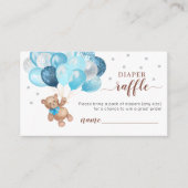 Teddy Bear Luier Raffle Baby shower Behuizing Informatiekaartje (Voorkant)