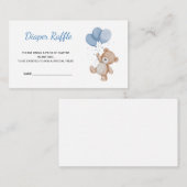 Teddy Bear Luier Raffle Informatiekaartje (Voorkant / Achterkant)