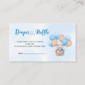 Teddy Bear Luier Raffle Informatiekaartje (Voorkant)