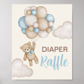Teddy Bear Luier Raffle Teken Poster (Voorkant)