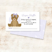 Teddy Bear Luier Raffle Ticket Girl Baby shower Informatiekaartje