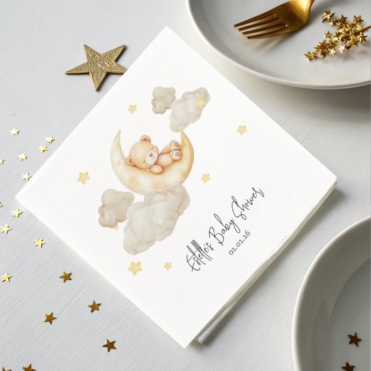 Teddy Bear Maan Sterren Baby Shower Servetten