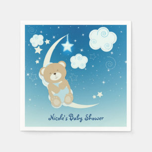 Teddy Bear Maan & Sterren Baby Shower Suikerfeest Servetten