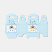 Teddy Bear Maan Sterren Wolken Baby Jongen Douche Bedankdoosjes (Uitgevouwen)