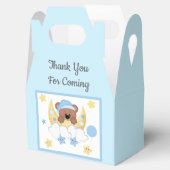 Teddy Bear Maan Sterren Wolken Baby Jongen Douche Bedankdoosjes (Geopend)