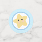 Teddy Bear Maan Wolken Sterren Baby Jongen Douche Confetti (Kleine voorkant)