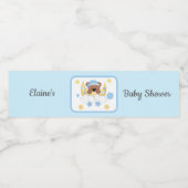 Teddy Bear Maan Wolken Sterren Baby Jongen Douche Waterfles Etiket (Enkel label)