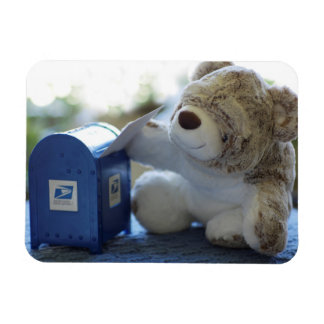 Teddy Bear Mails a Letter 2 Flexible Magnet Magneet