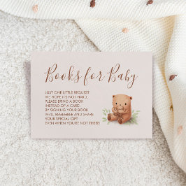 Teddy Bear Mam met Baby showers Boeken Informatiekaartje