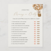 Teddy Bear Mam of Papa Baby shower Game (Voorkant)