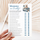 Teddy Bear Mama of Daddy Baby shower Game Kaart