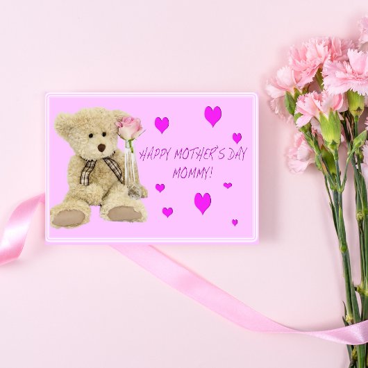 Teddy Bear Mammie Happy Moederdag Wenskaart Kaart