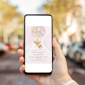 Teddy Bear Meisje 1e Beary Eerste Verjaardag Kaart