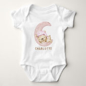 Teddy Bear Meisje Baby Bodysuit (Voorkant)
