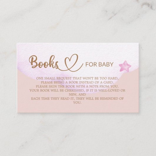 Teddy Bear Meisje Baby shower Boeken voor de baby Informatiekaartje (Voorkant)