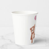 Teddy Bear Meisje Baby shower Papier Cups Papieren Bekers (Rechts)