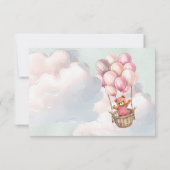 Teddy Bear Meisje Ballon Luier Raffle Kaart (Achterkant)