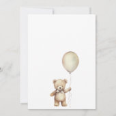 Teddy Bear Meisje's 1e Verjaardag Kaart (Achterkant)