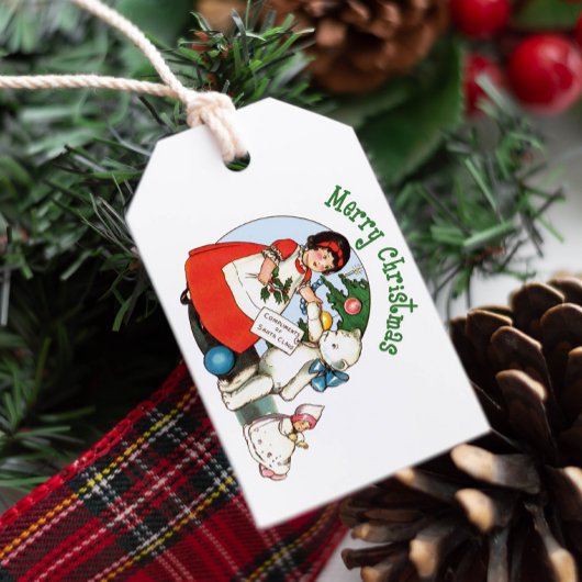  Teddy Bear Merry Kerstmis Cadeaulabel