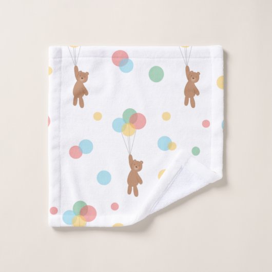 Teddy Bear met ballonnen Bad Handdoek (Wasdoekje)