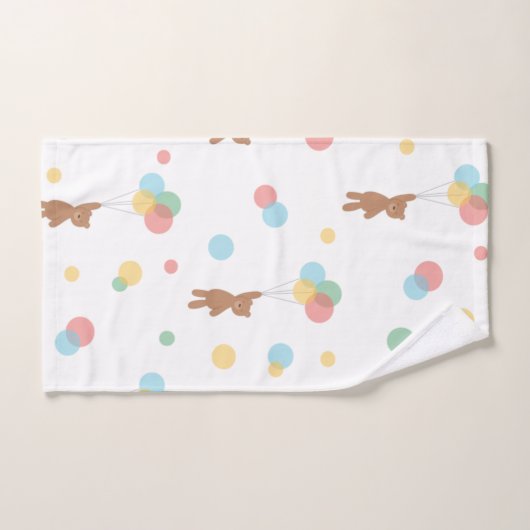 Teddy Bear met ballonnen Bad Handdoek (Handdoek)