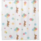 Teddy Bear met ballonnen Douchegordijn (Voorkant)