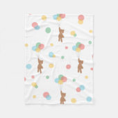 Teddy Bear met ballonnen  Fleece Deken (Voorkant)