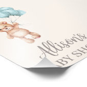 Teddy Bear met ballonnen Foto Afdruk (Hoek)