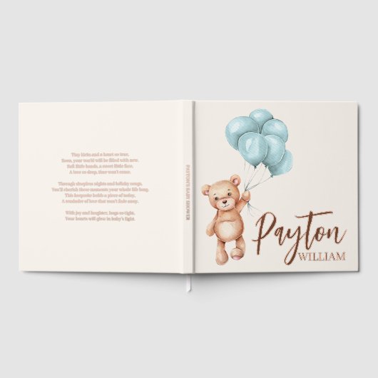 Teddy Bear met ballonnen Gastenboek (Volledig)